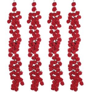 Elegant Red Rose Garland